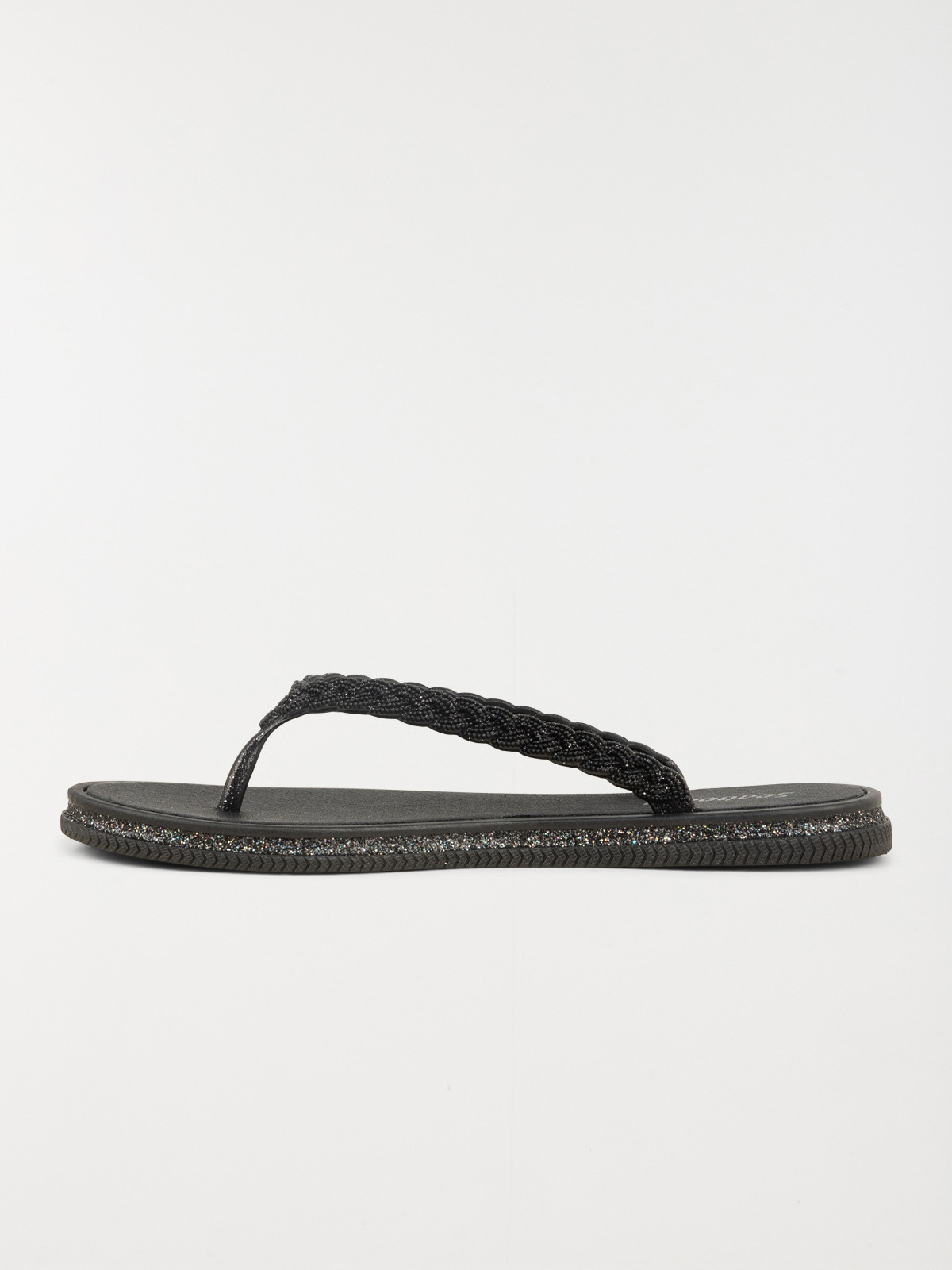 Tong pailletée noir femme (36-41) Tong pailletée noir femme (36-41)