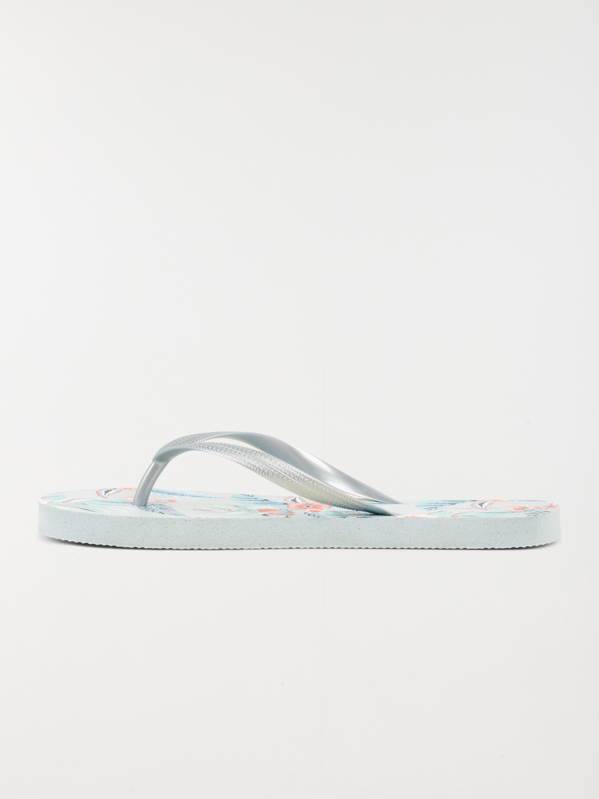 Tong bleue motif exotique femme (36-41) Tong bleue motif exotique femme (36-41)