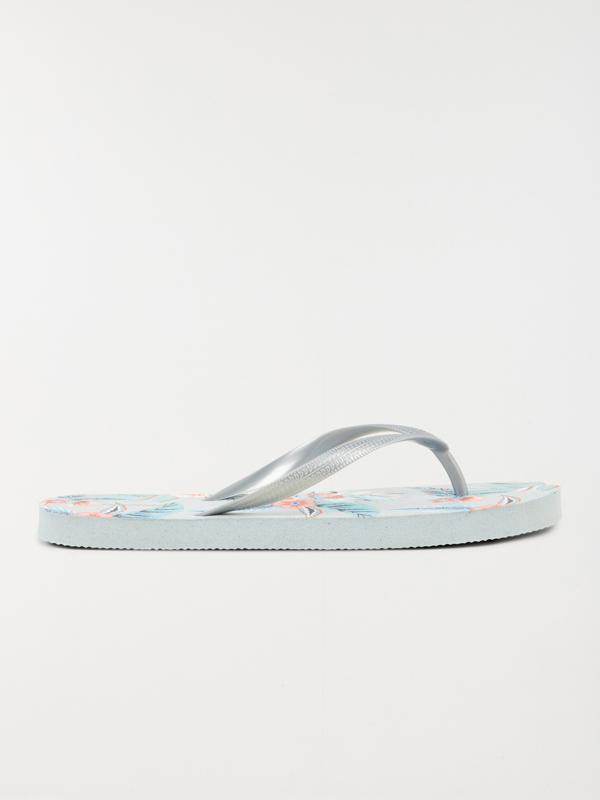 Tong bleue motif exotique femme (36-41)