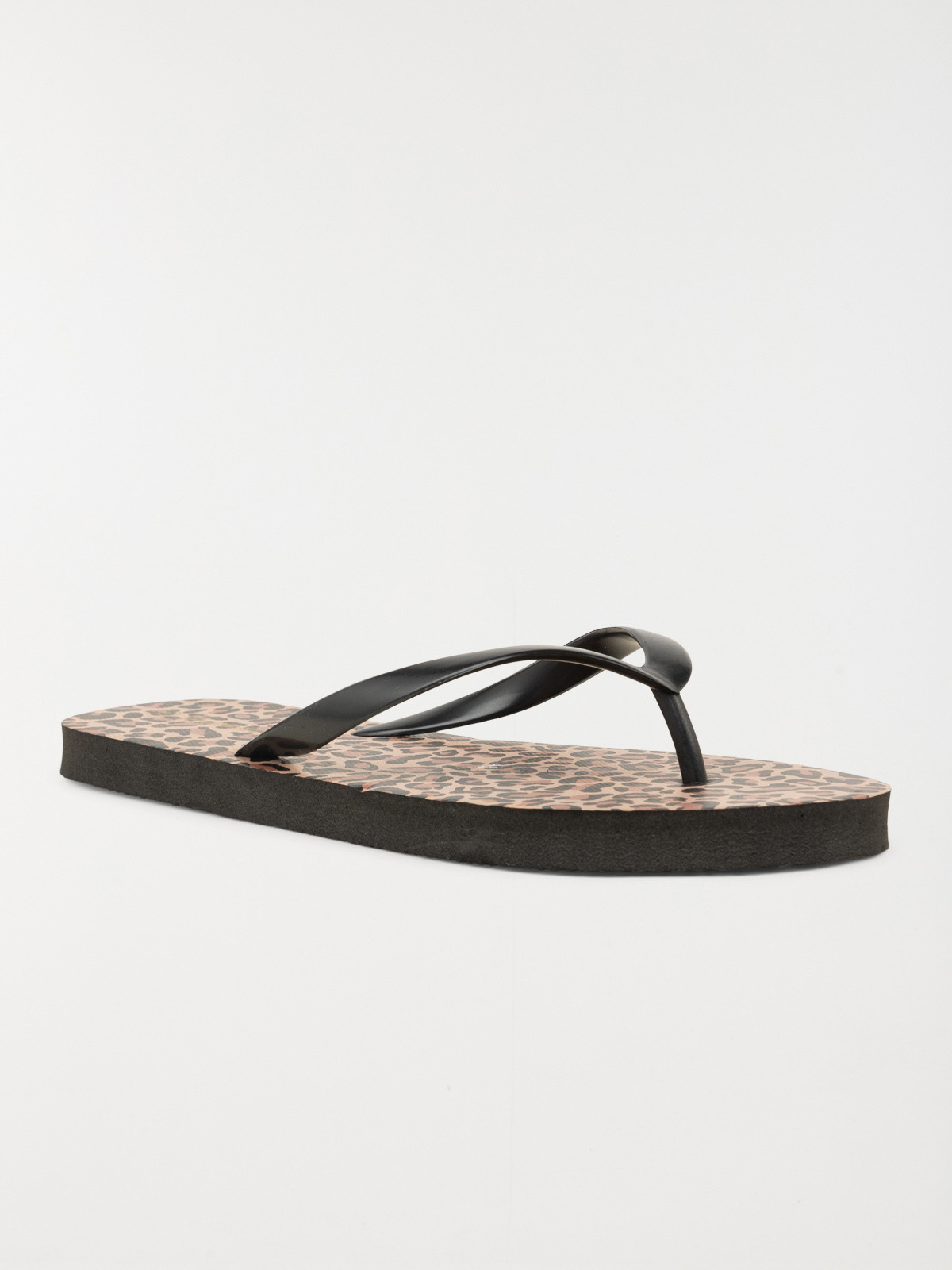 Tong léopard noire femme (37-42) Tong léopard noire femme (37-42)