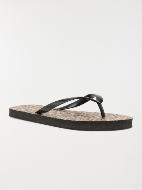 Tong léopard noire femme...