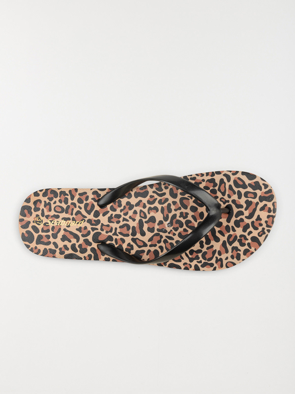 Tong léopard noire femme (37-42) Tong léopard noire femme (37-42)