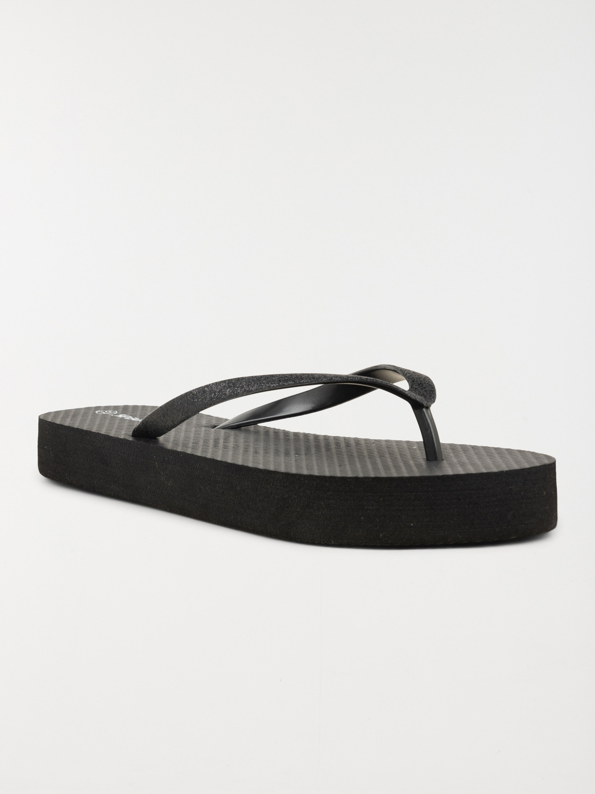 Tong plateforme noire femme (36-41)