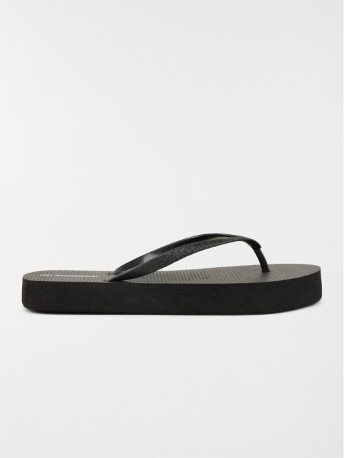 Tong plateforme noire femme (36-41)