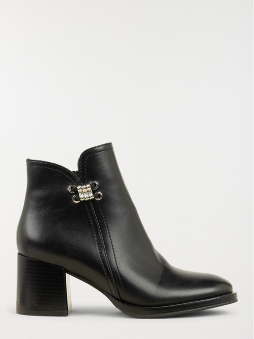 Bottine noire talon femme (36-41)