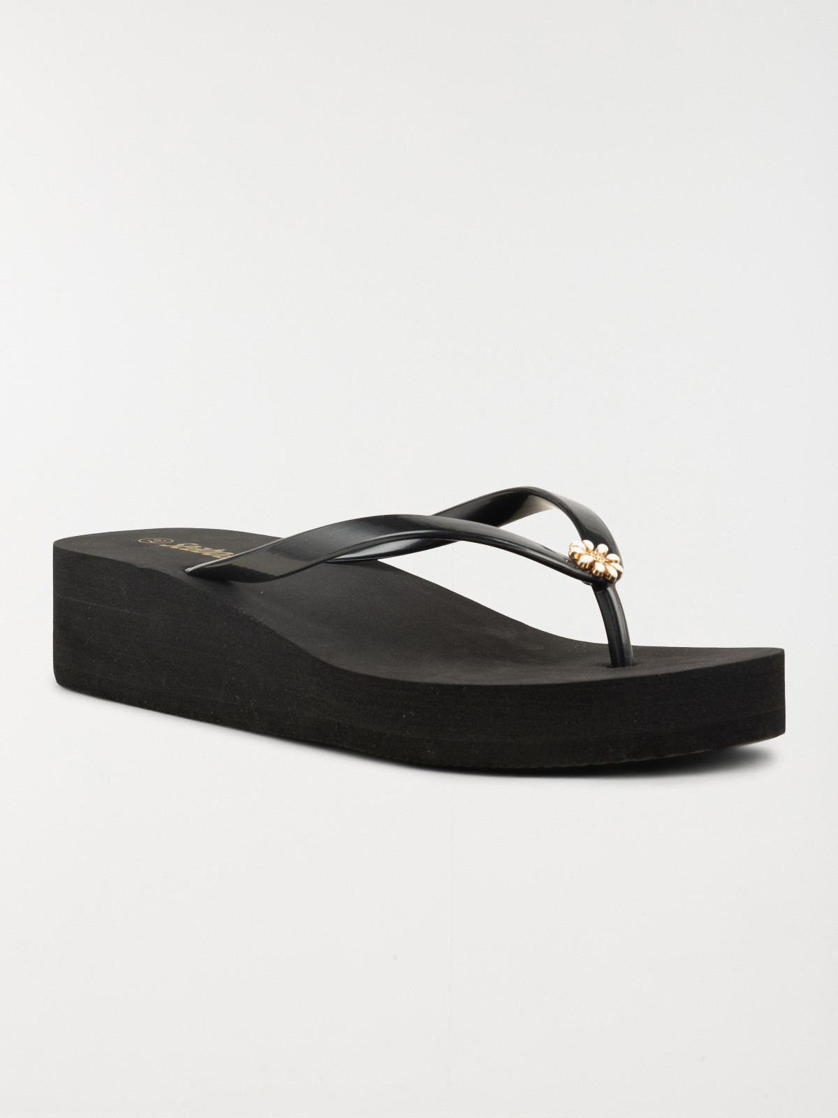 Tong noire plateforme femme 36 41