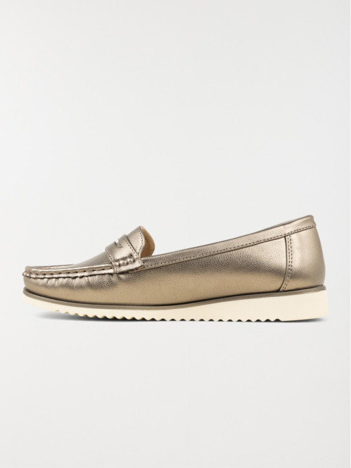 Mocassins coloris bronze femme (36-41)