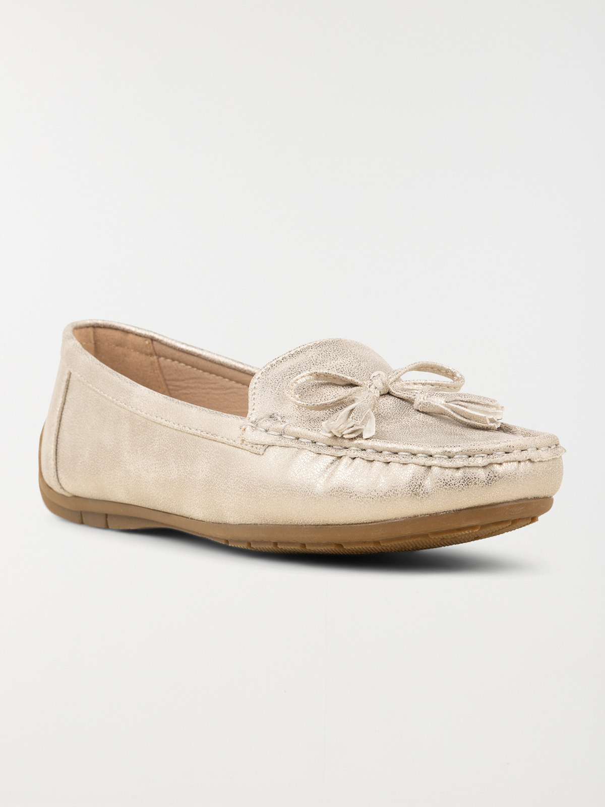 Mocassins coloris or femme (36-41)