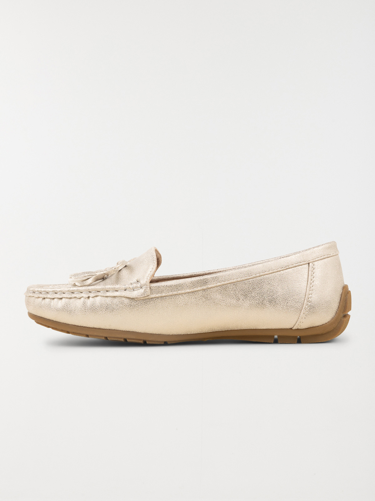 Mocassins coloris or femme (36-41)