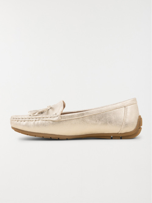 Mocassins coloris or femme (36-41)