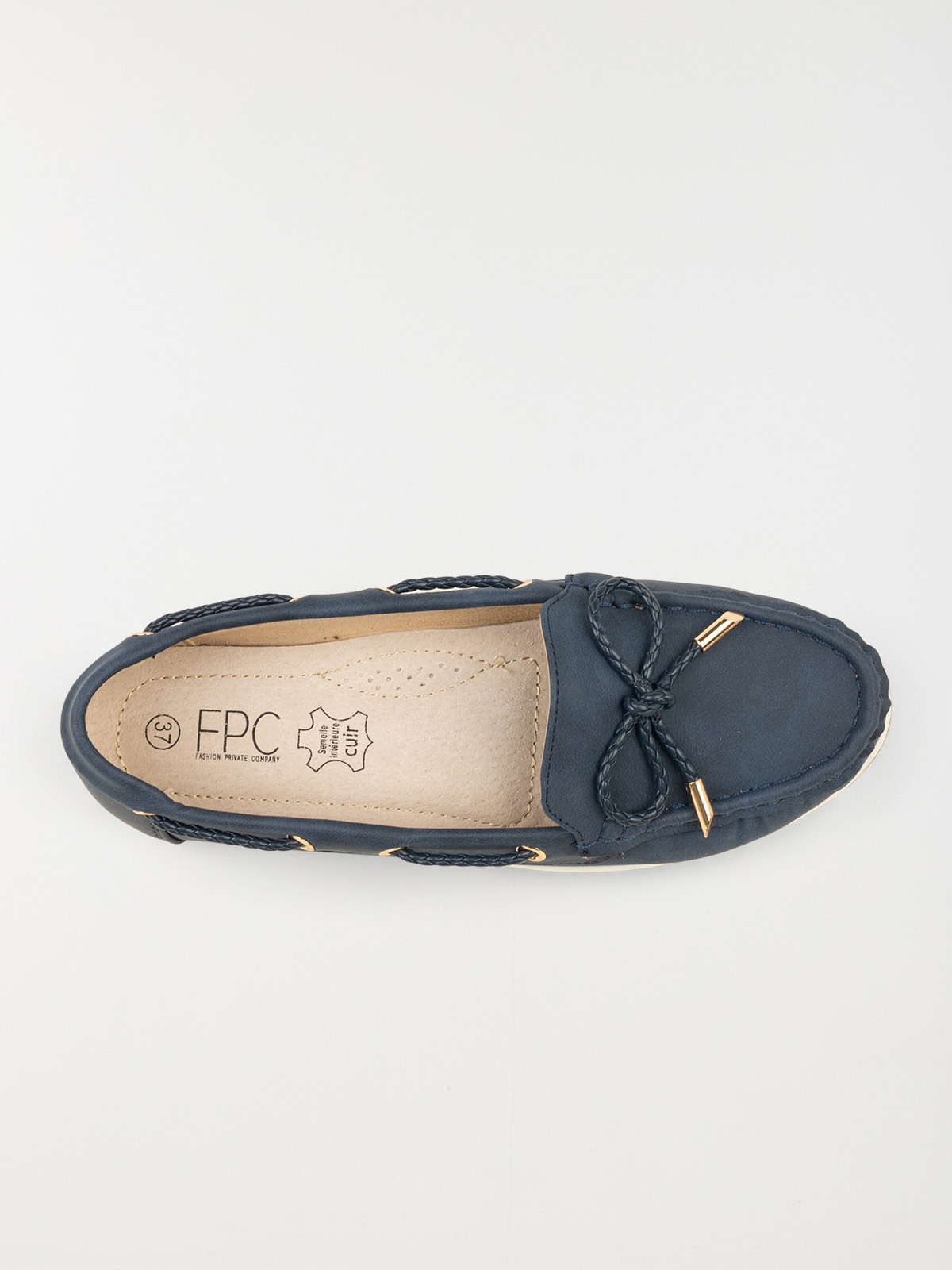 Mocassins coloris marine femme (36-41)