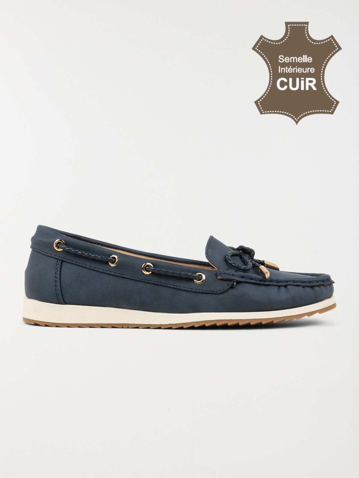 Mocassins coloris marine femme (36-41)