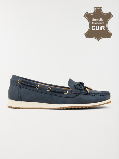 Mocassins coloris marine femme (36-41)