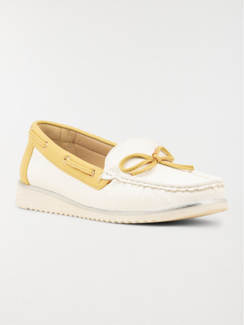 Mocassins blanc et jaune femme (36-41)