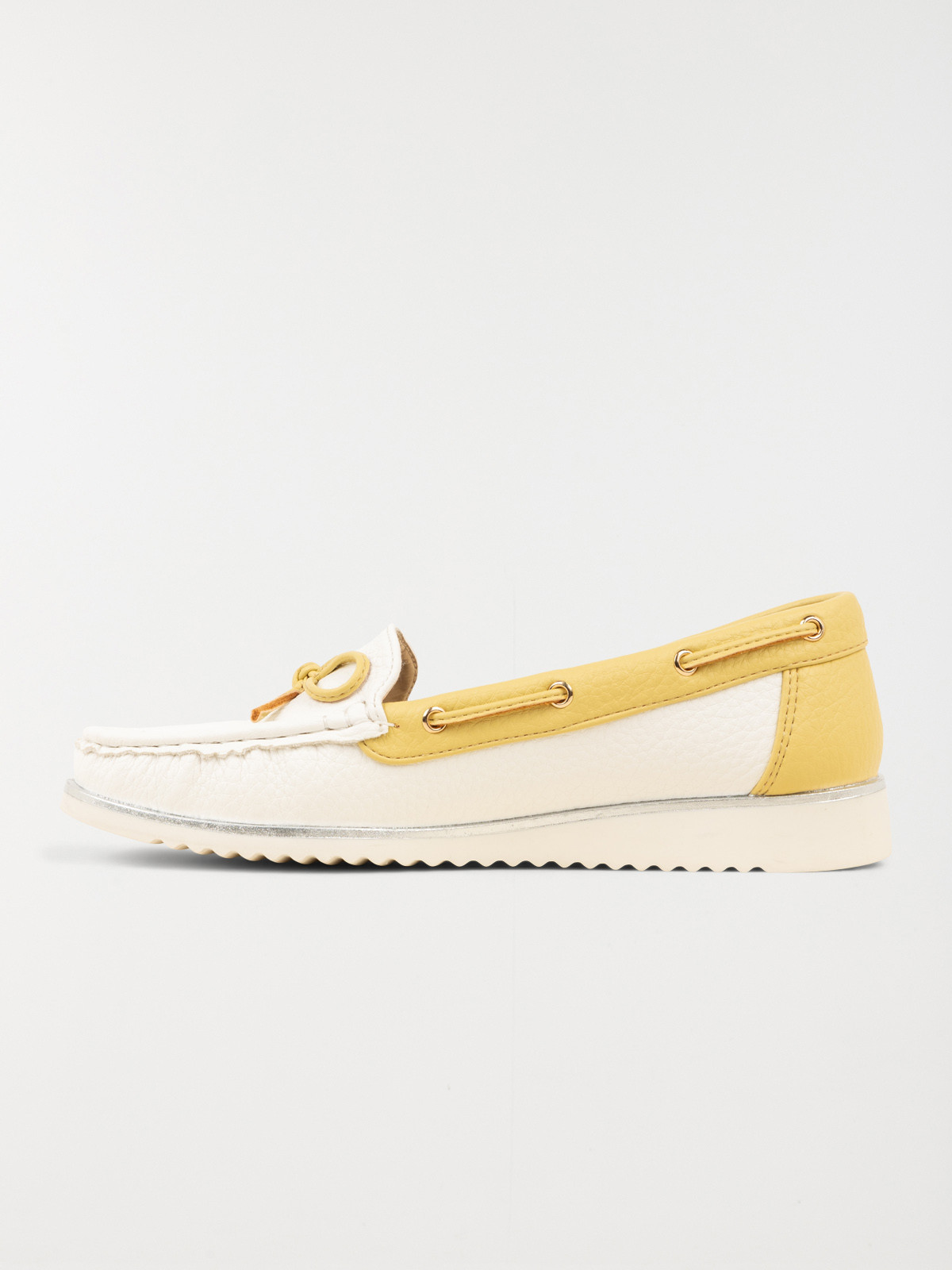 Mocassins blanc et jaune femme (36-41)