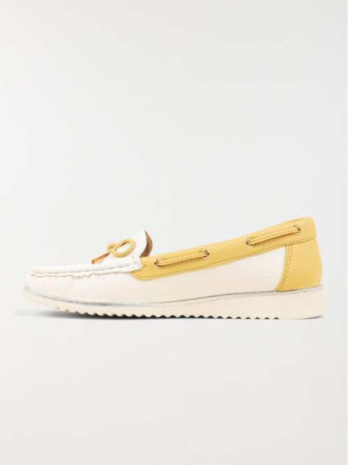 Mocassins blanc et jaune femme (36-41)
