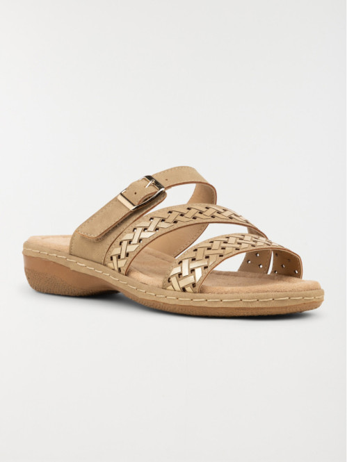 Mules conforts taupes femme...