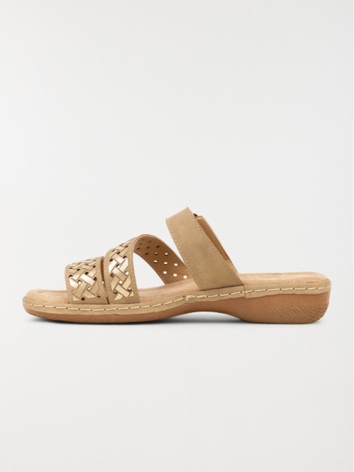 Mules conforts taupes femme...