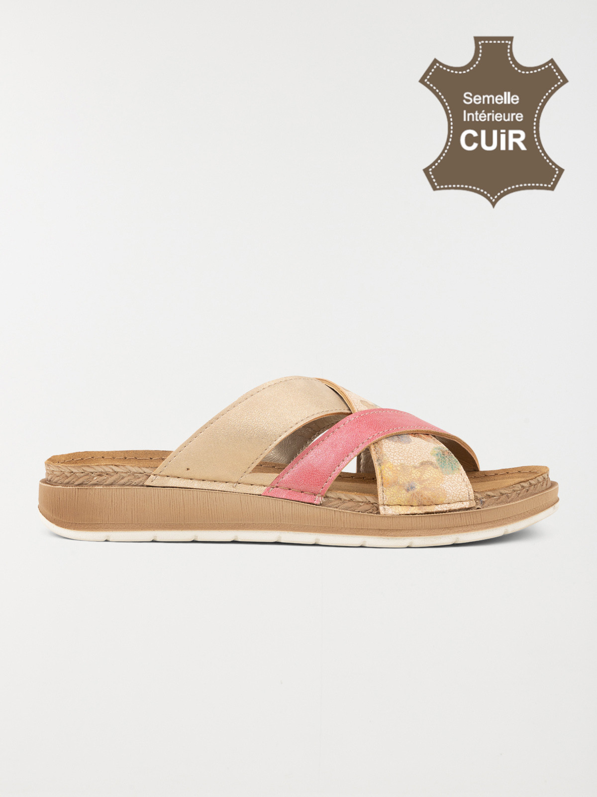 Mules conforts fushia femme (36-41)