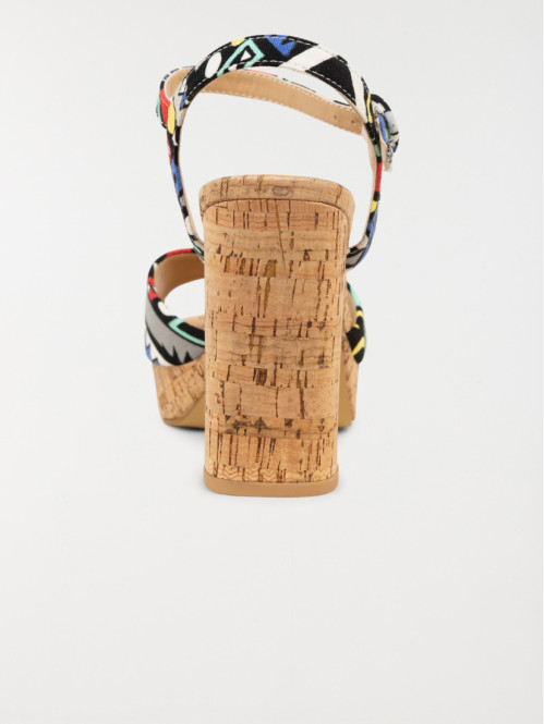 Sandales talon denim bleu femme (36-41) Sandales talon denim bleu femme (36-41)