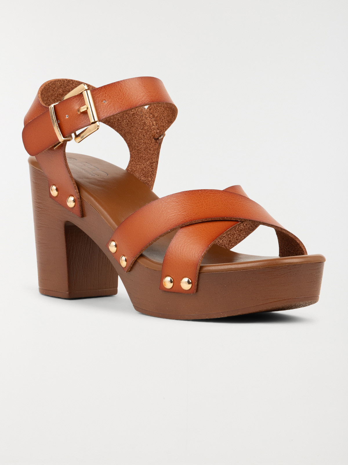 Sandale talon tan femme (36-41)