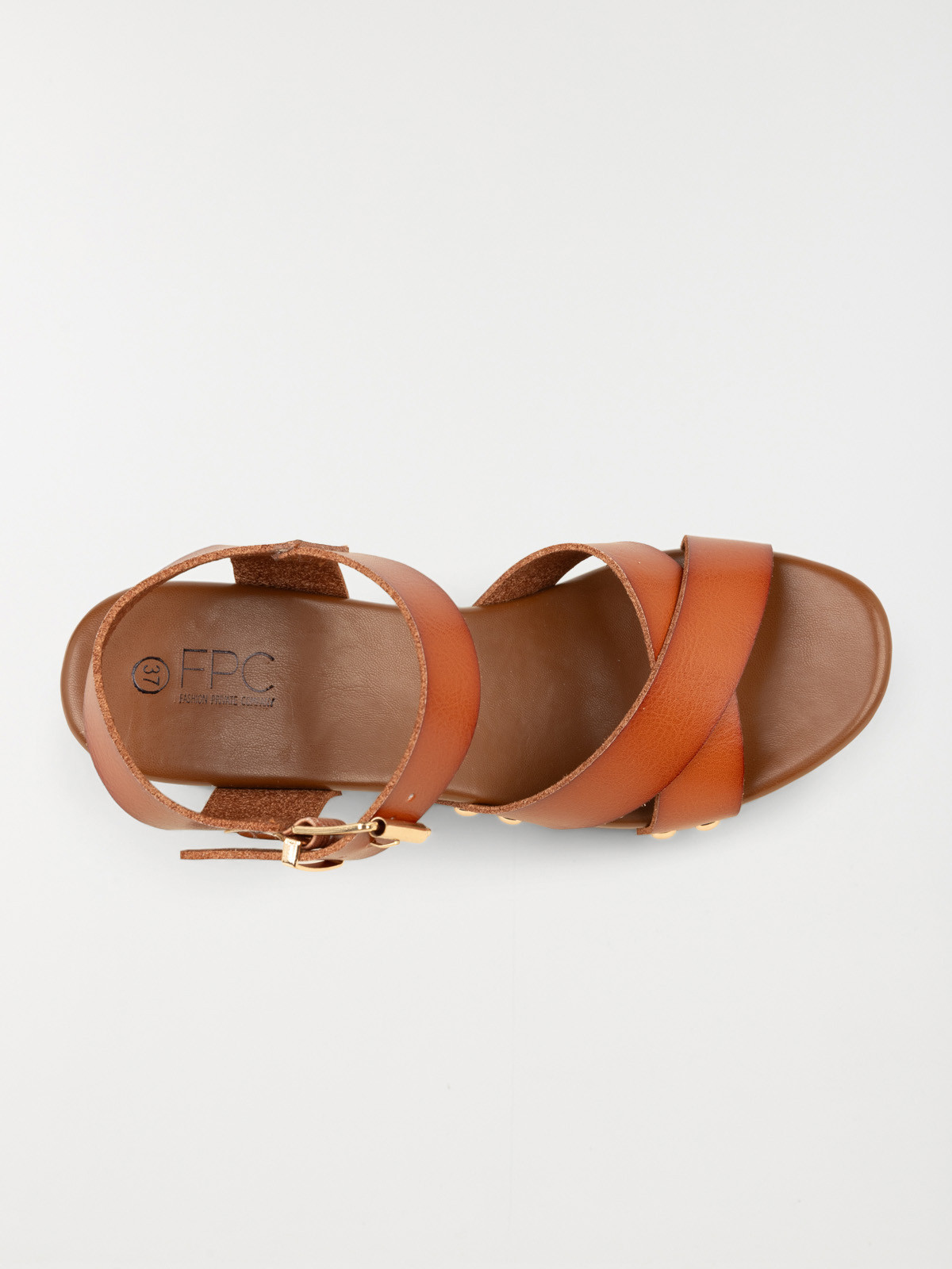 Sandale talon tan femme (36-41)