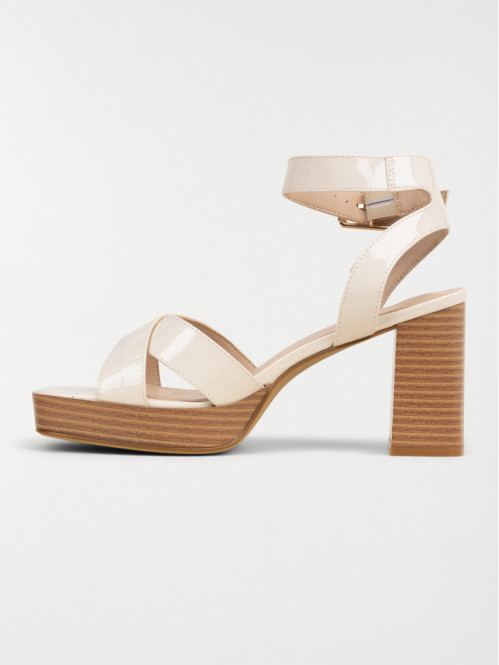 Sandales talon haut beige femme (36-41) Sandales talon haut beige femme (36-41)