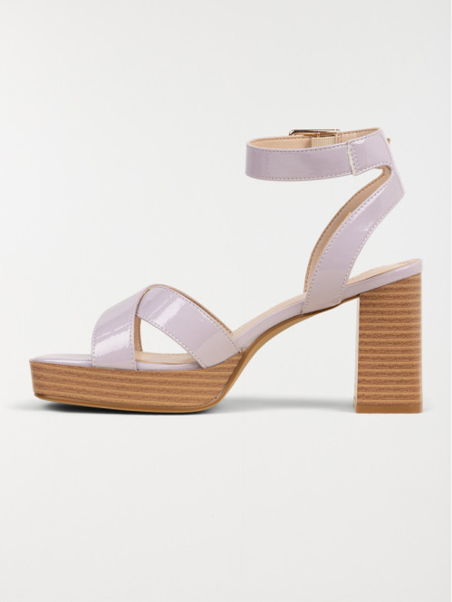 Sandale à talon haut lilas femme (36-41) Sandale à talon haut lilas femme (36-41)
