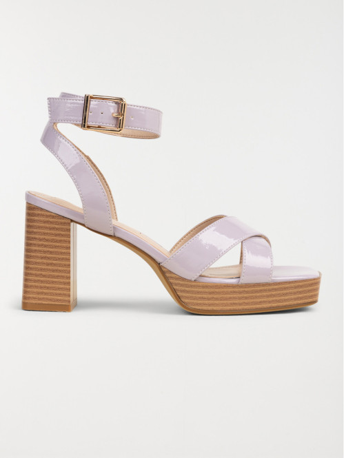 Sandale à talon haut lilas femme (36-41)