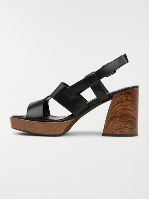 Sandale à talon haut noir femme (36-41) Sandale à talon haut noir femme (36-41)