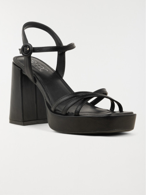Sandale à talon haut femme noir (36-40)