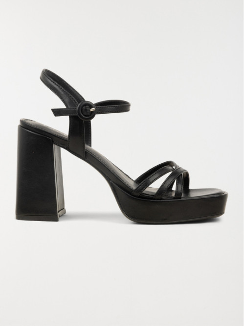 Sandale à talon haut femme noir (36-40)