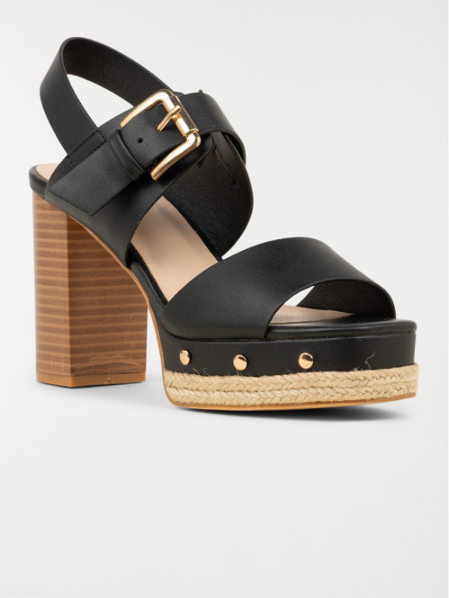 Sandale talon haut femme noir (36-41) Sandale talon haut femme noir (36-41)