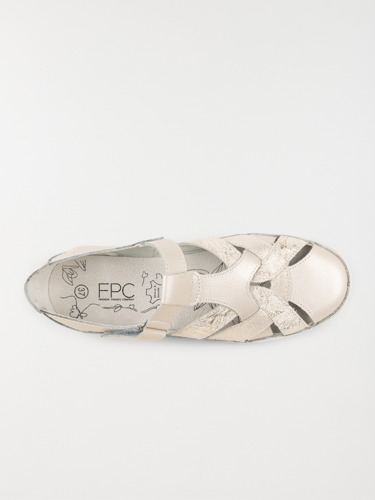 Ballerines confort champagne (37-42)