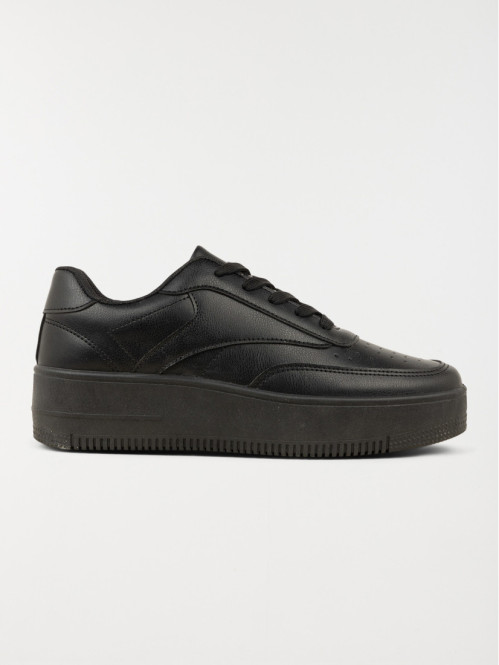 Baskets noires à lacets femme (36-41)