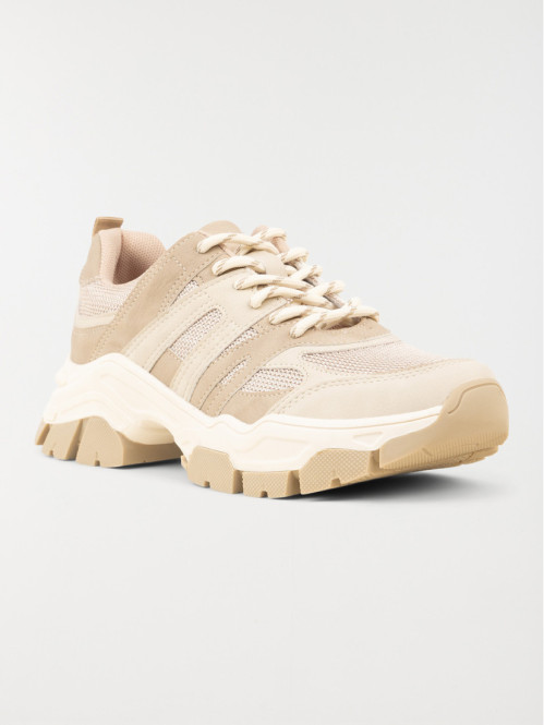 Baskets beige femme basses (36-41)