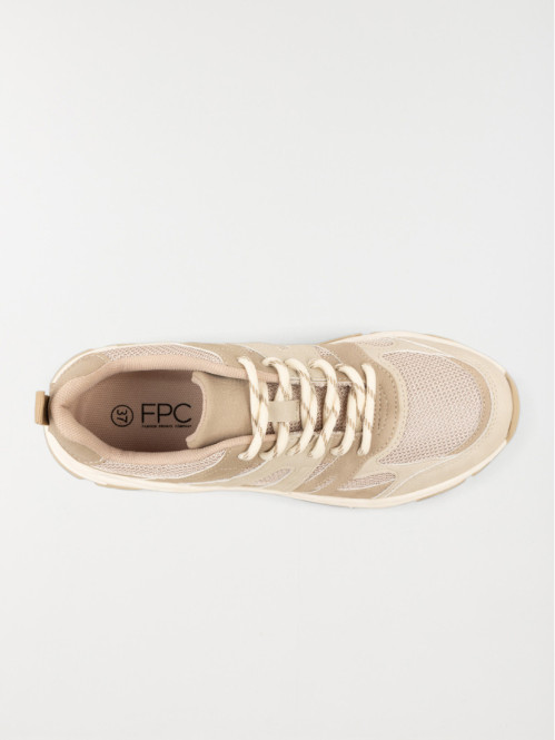 Baskets beige femme basses (36-41)