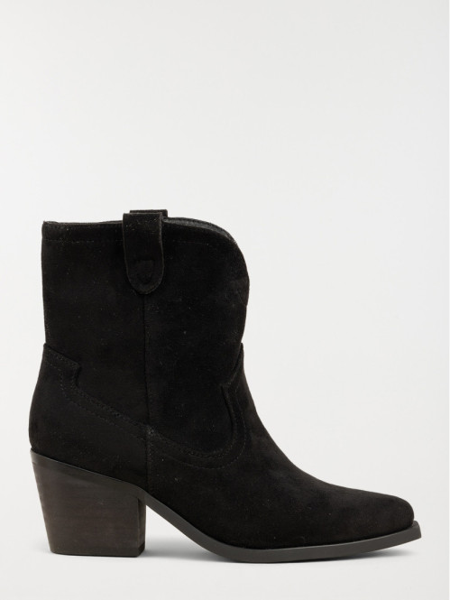 Bottine en suédine à talon femme (36-41)