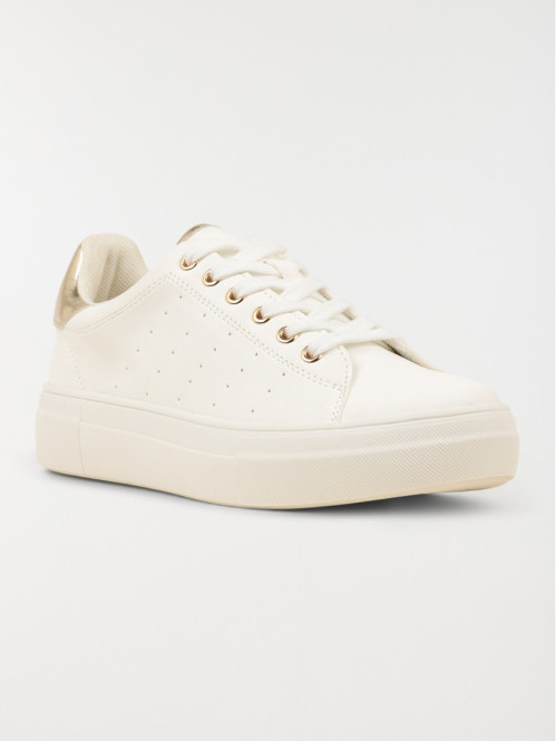 Baskets basses gold femme...