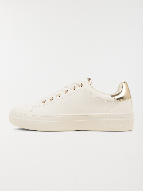Baskets basses gold femme...