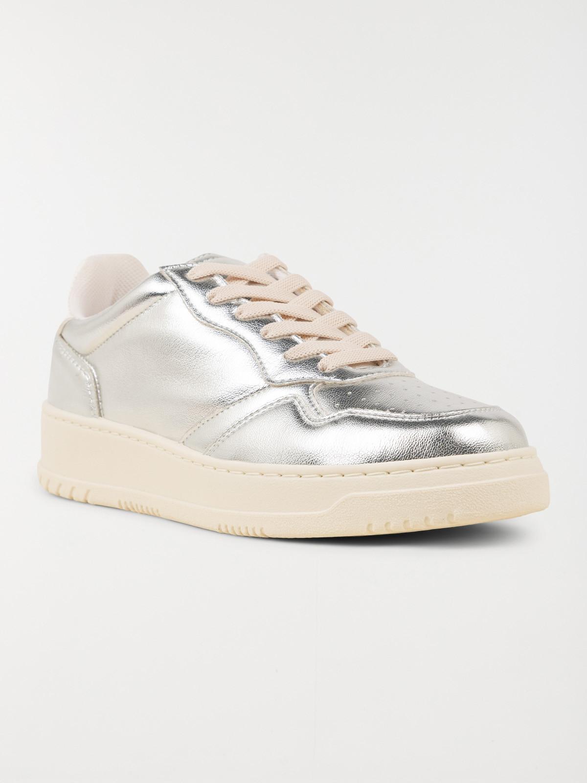 Baskets basses argentées femme (36-41)