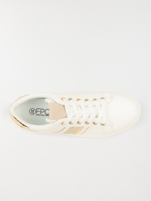 Basket blanche et dorée femme (36-41) Basket blanche et dorée femme (36-41)