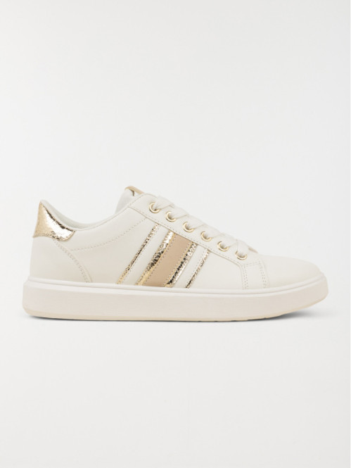 Basket blanche et dorée femme (36-41)