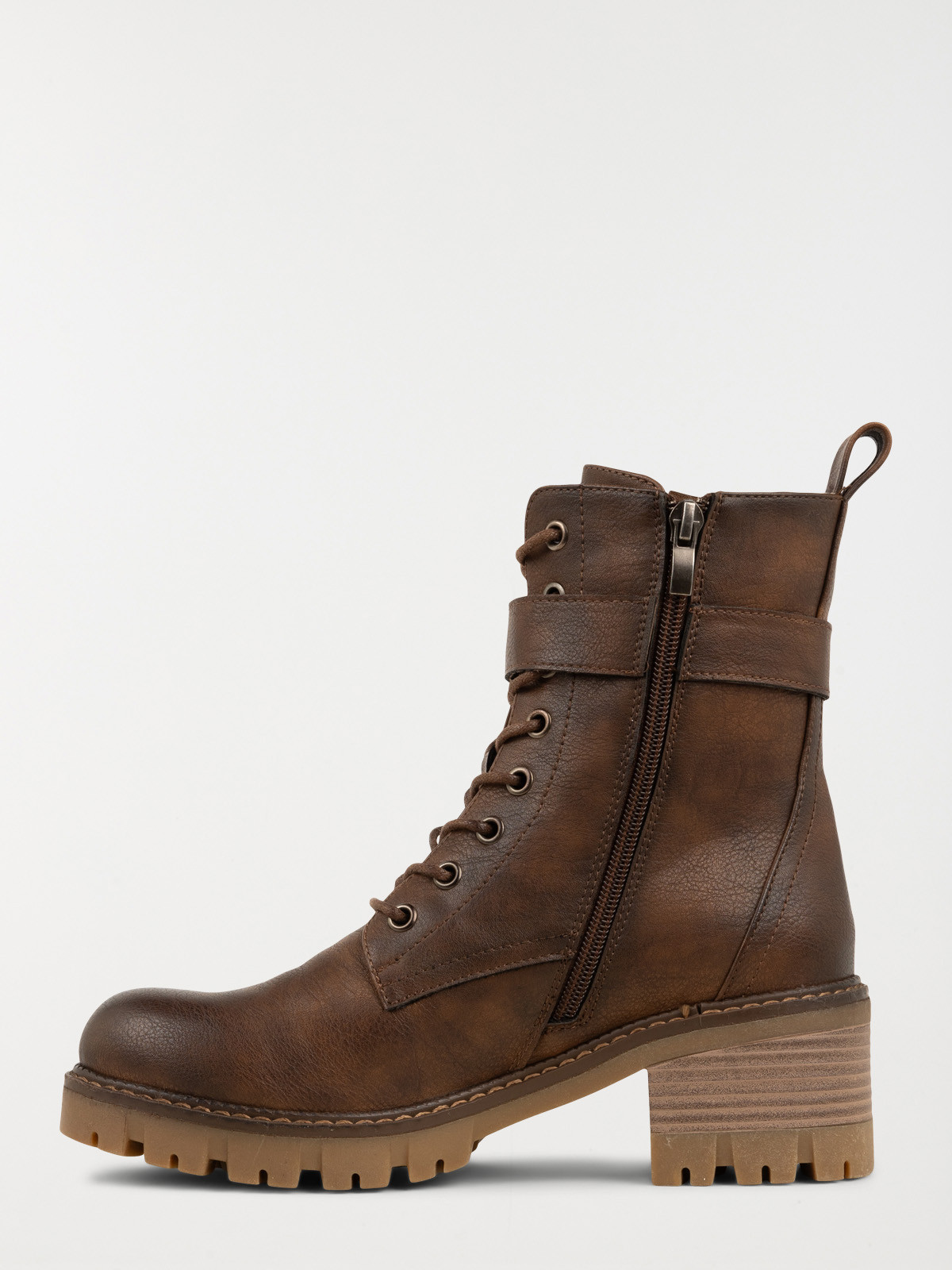 Bottines à lacets femme marron (36-41)