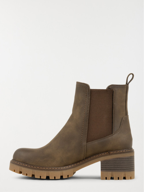 Bottines à talons femme camel (36-41) Bottines à talons femme camel (36-41)