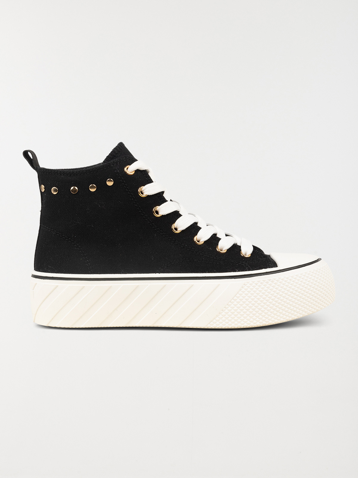 Basket toile montante femme noir (36-41)