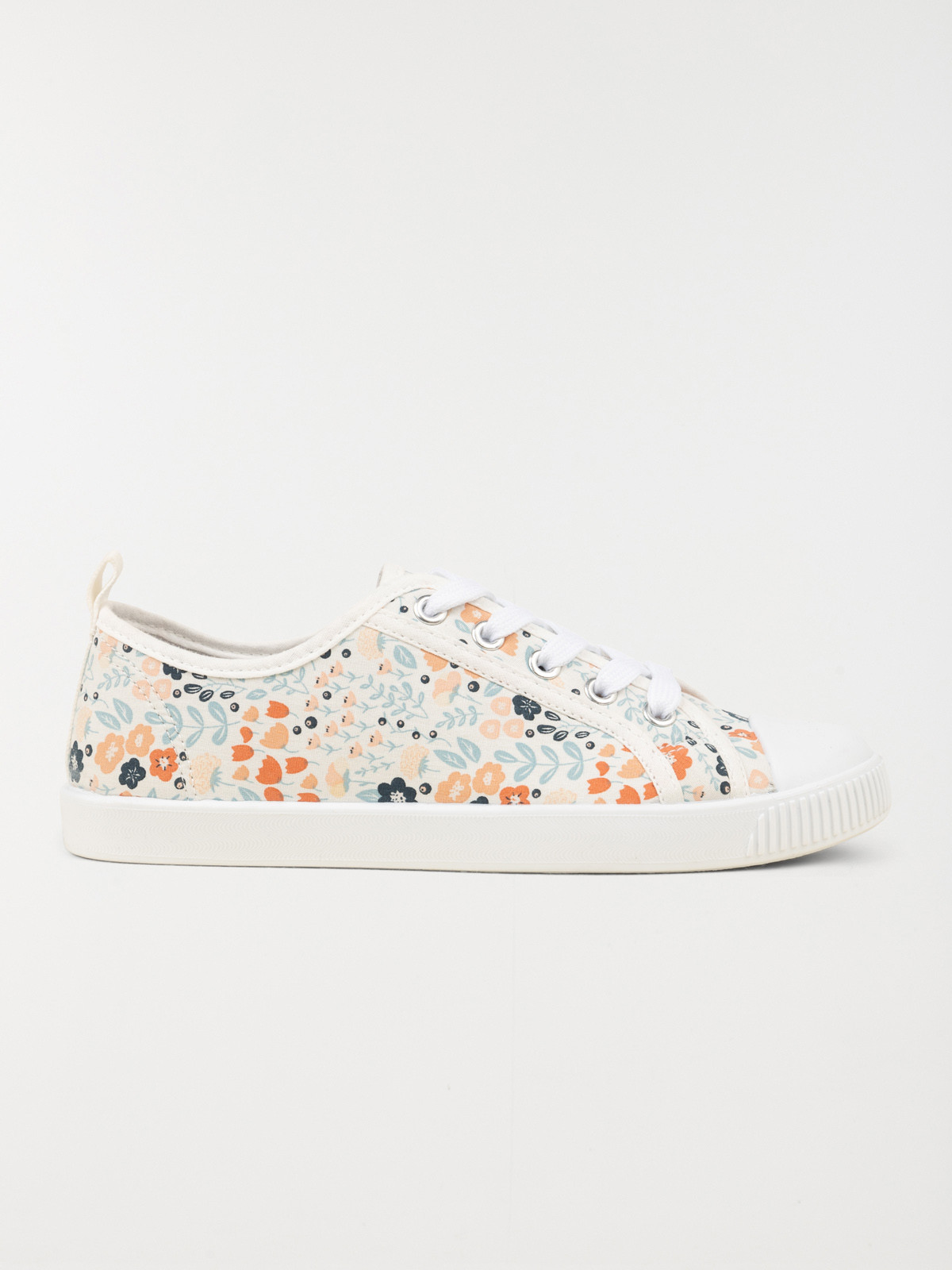 Basket toile motif fleurie femme 36 41