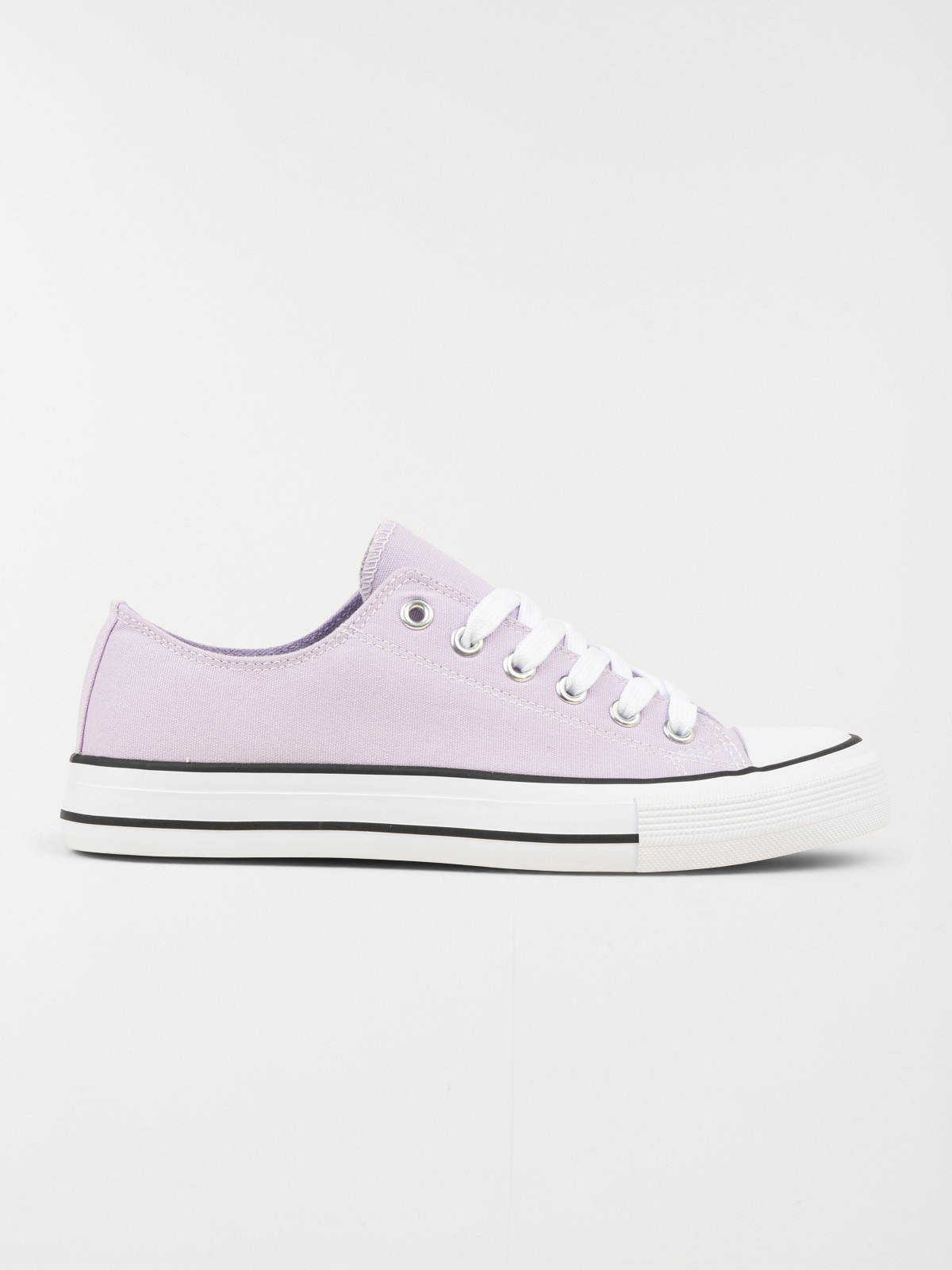 Basket toile basse femme lilas (36-41)