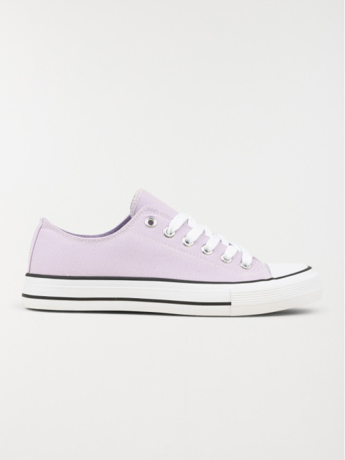 Basket toile basse femme lilas (36-41)