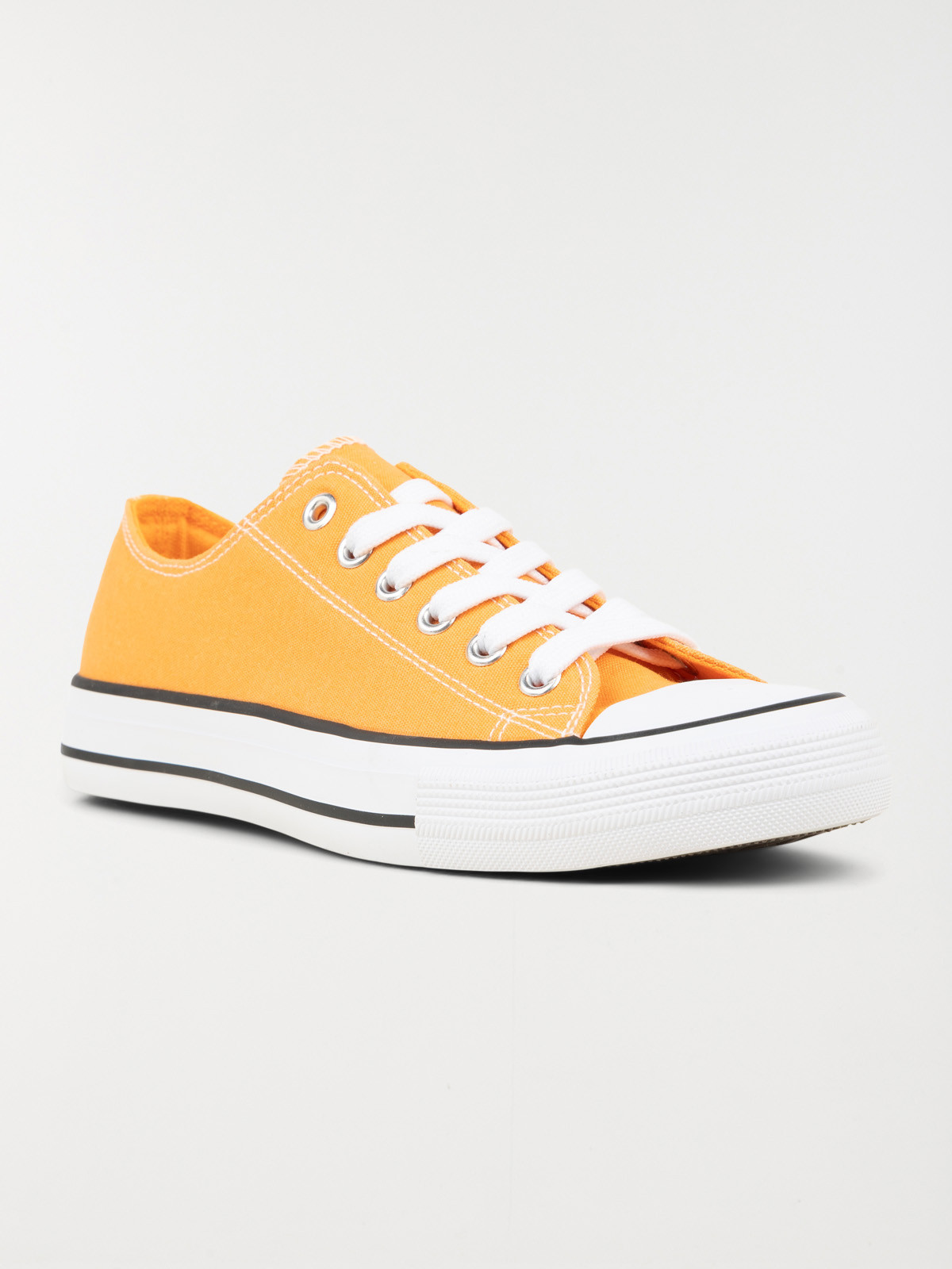 Basket toile basse femme orange (36-41)